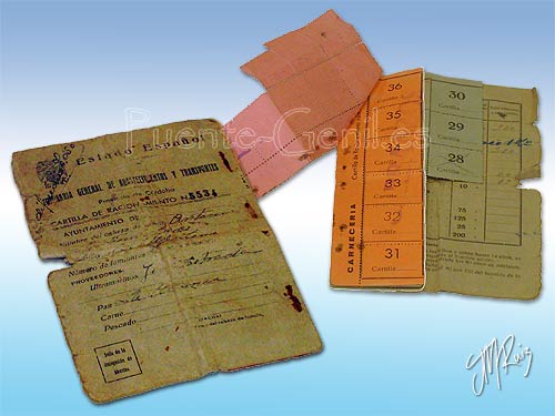 Cartilla de racionamiento, utilizada en la pos guerra civil Española Cartilla de racionamiento, utilizada en la pos guerra civil Española