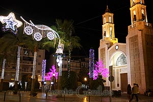 Plaza de Espaa alumbrada