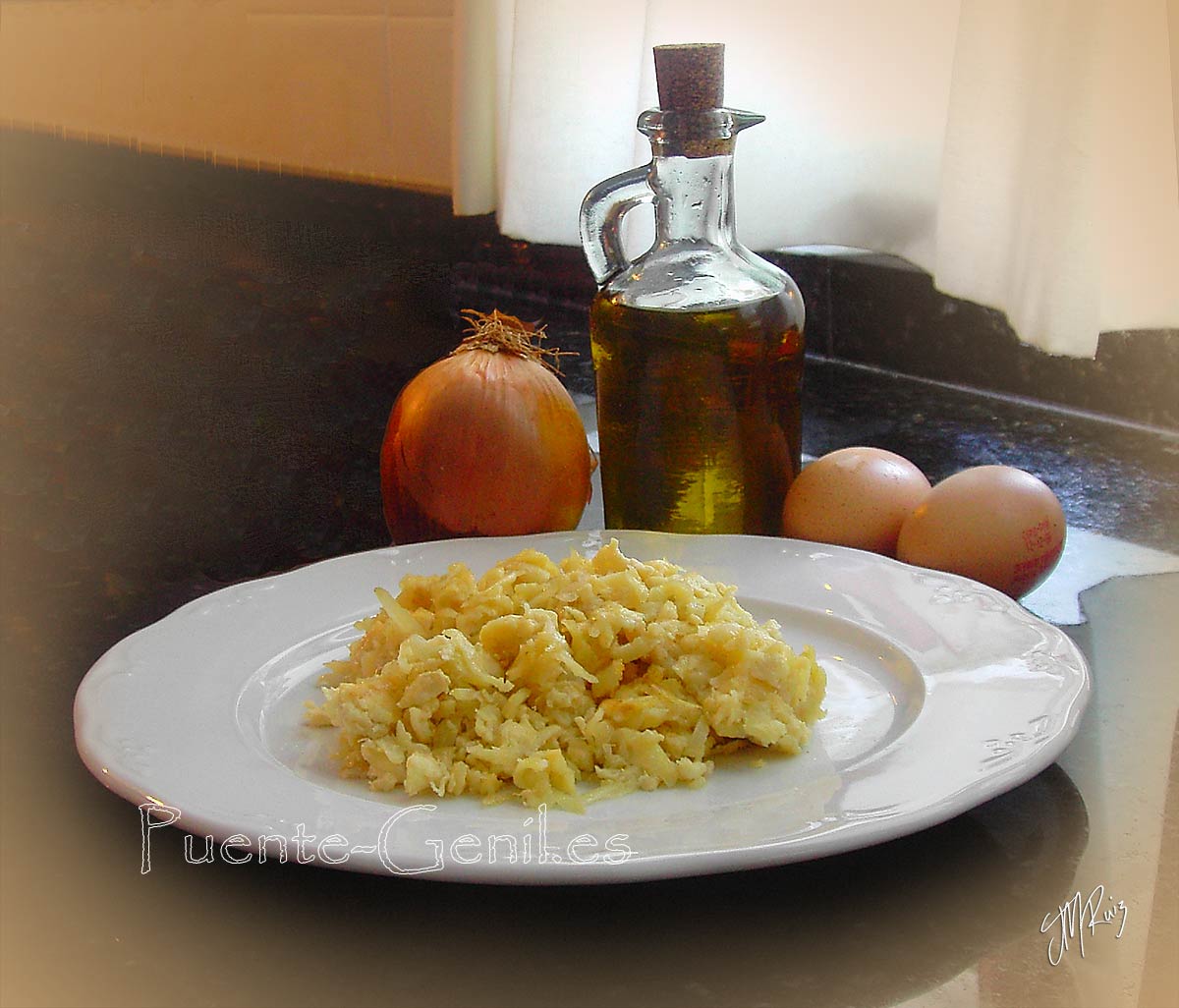 Bacalao con patatas paja. Bacalao con patatas paja