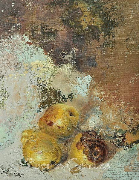 Membrillos, 2009. - Técnica mixta sobre lienzo. Membrillos, 2009. - Técnica mixta sobre lienzo.