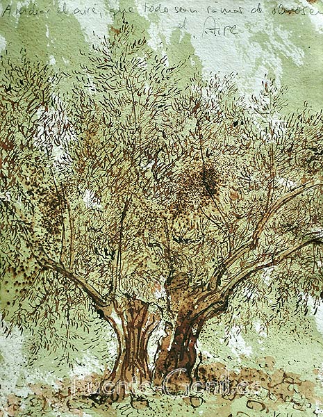 A verdear el aire, 2009. - Tinta sobre papel. A verdear el aire, 2009. - Tinta sobre papel.